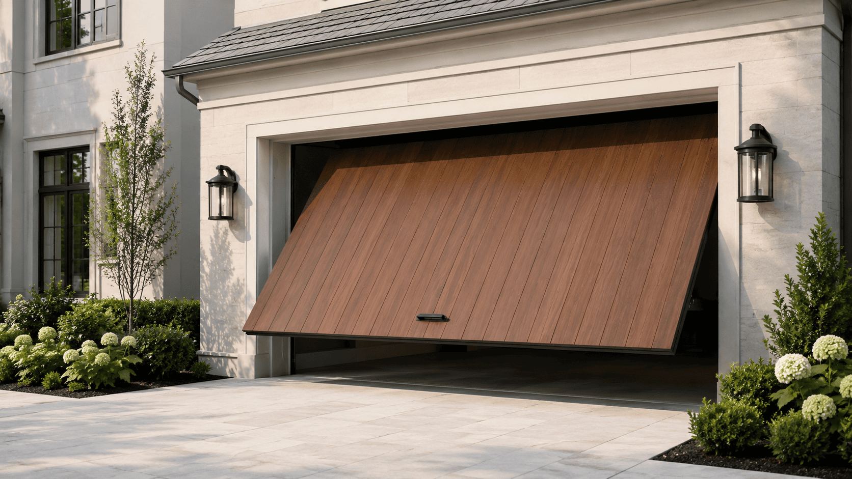 Garage door repair in progress — Woorim